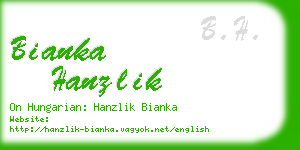 bianka hanzlik business card